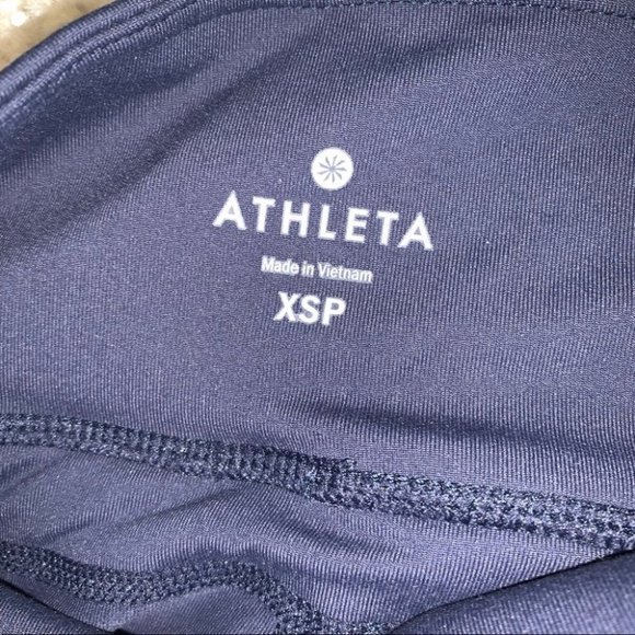 Athleta Leggings Size Extra Small XS Navy Blue Straight Up Pant Mid Rise Yoga - Picture 8 of 10